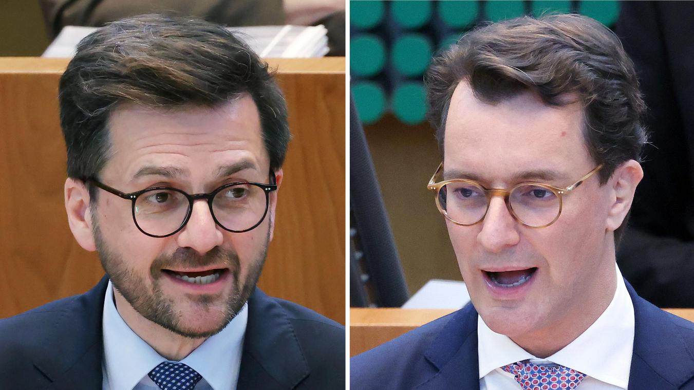 <p>Thomas Kutschaty (links) und Hendrik Wüst (rechts) sollen ihre Parteien als Spitzenkandidaten in den Landtagswahlkampf führen.</p>
