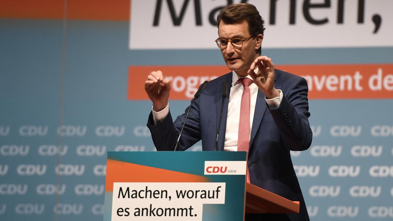 <p>Nordrhein-Westfalens Ministerpräsident Hendrik Wüst (CDU) redet bei der Vorstellung des Wahlprogramms der CDU.</p>