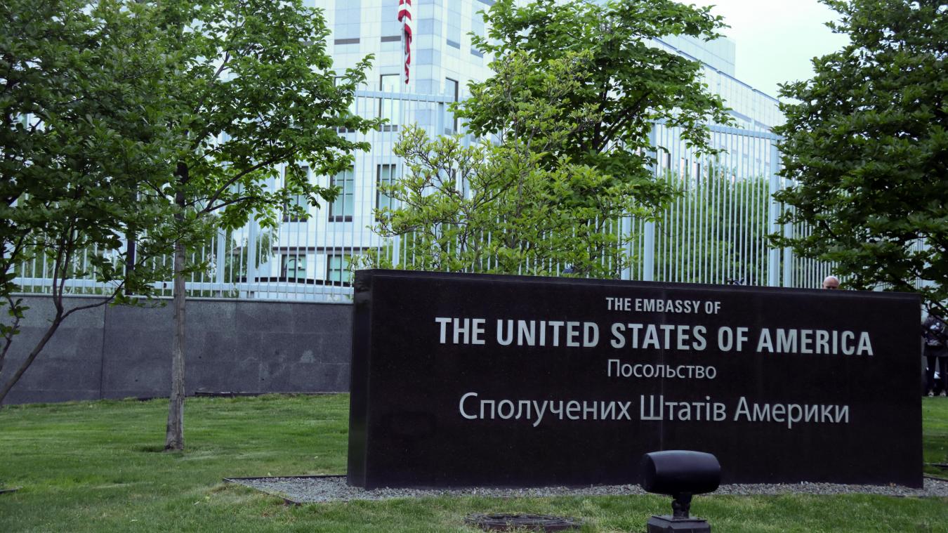 <p>Die US-Botschaft in der ukrainischen Hauptstadt Kiew.</p>