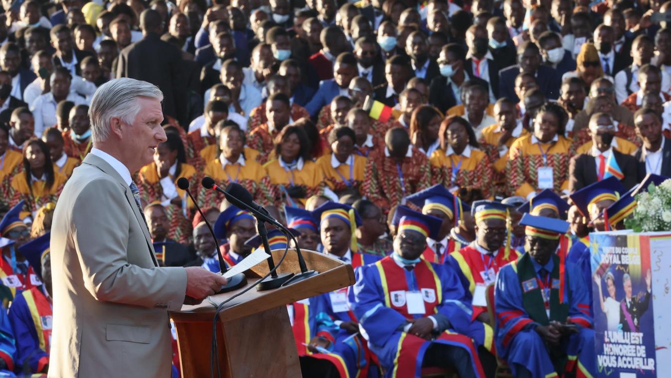 <p>„Keine Entwicklung ohne Frieden, kein Frieden ohne Entwicklung“: König Philippe sprach in Lubumbashi zur kongolesischen Jugend.</p>