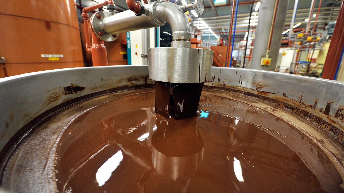 <p>Heiße Schokolade in der Fabrik von Barry Callebaut im ostflämischen Wieze. Die Produktion dort wurde vorerst eingestellt.</p>