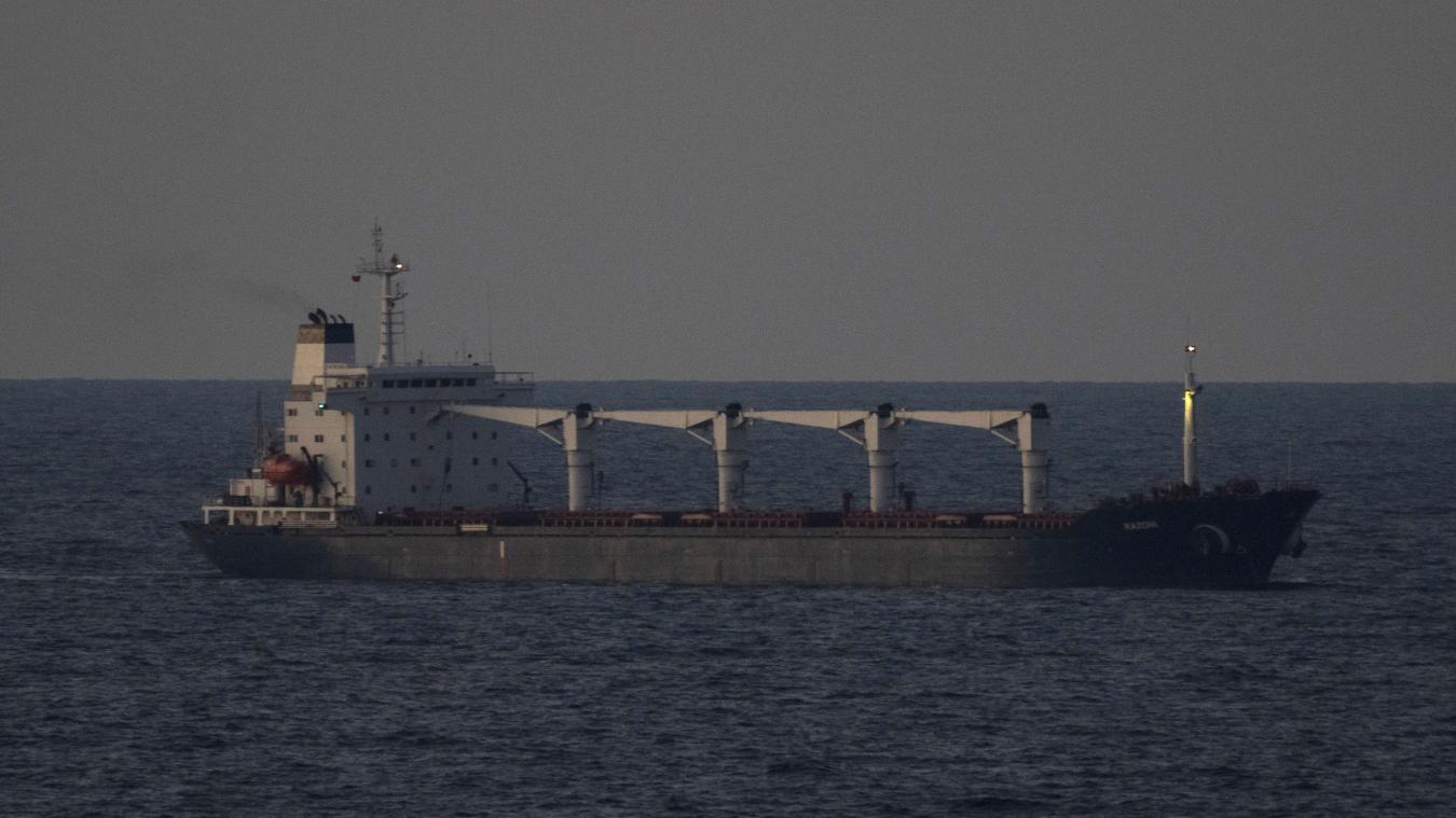 <p>Das Frachtschiff „Razoni“ kommt an der Einfahrt zum Bosporus an. Dies ist die Fahrt des ersten Getreidefrachters aus der Ukraine seit Kriegsbeginn.</p>