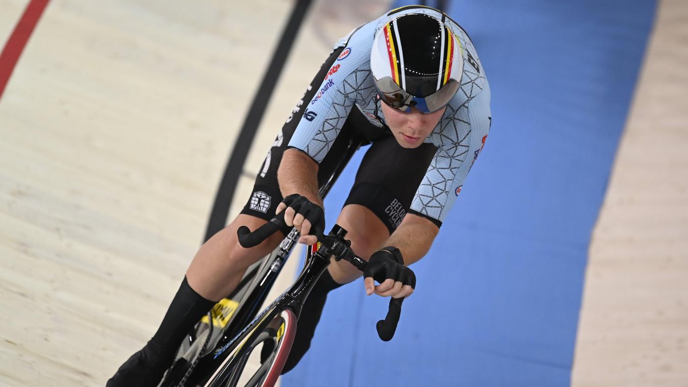 <p>Nach herausragendem Start muss sich Fabio Van Den Bossche im Omnium mit Platz sechs begnügen.</p>