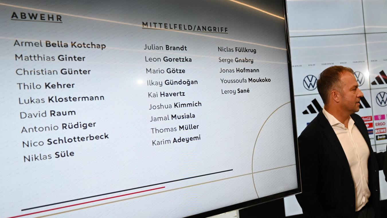 <p>Der deutsche Bundestrainer Hansi Flick hat den Kader für die WM in Katar bekannt gegeben.</p>