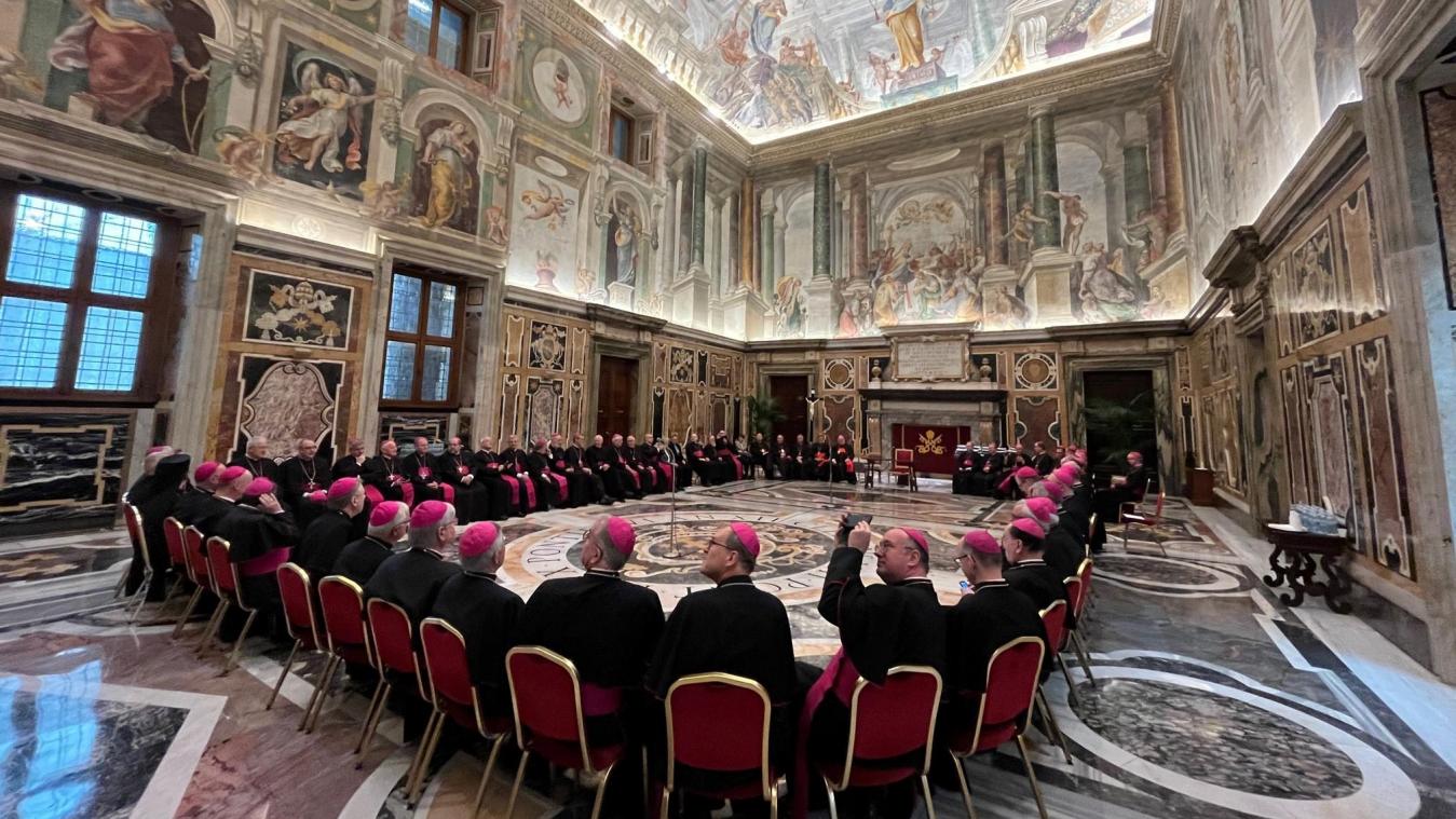 <p>Ad-limina-Besuch der deutschen Bischöfe in der vergangenen Woche</p>