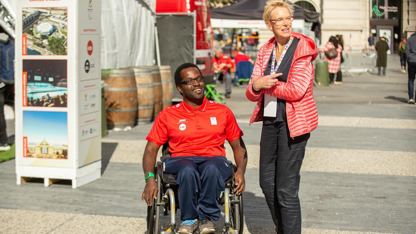 <p>Ministerin Karine Lalieux ist in der Regierung De Croo für die Behindertenpolitik zuständig.</p>