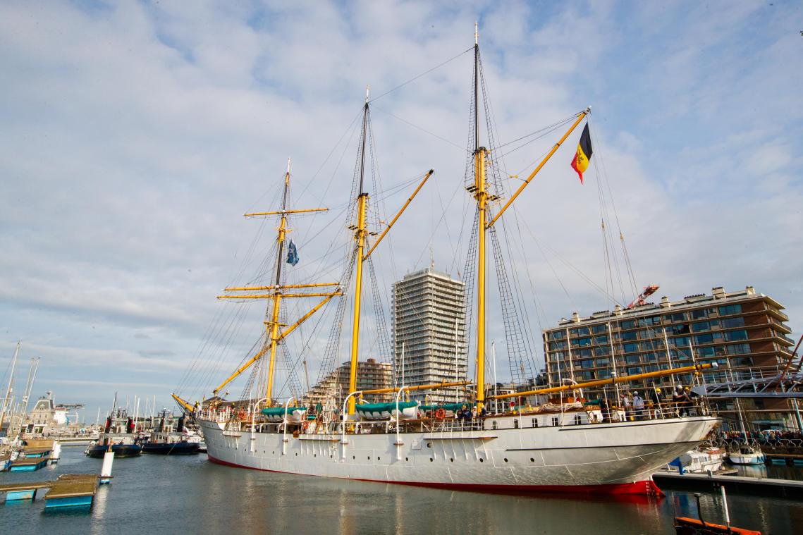 <p>Das ehemalige Segelschulschiff „Mercator“, wurde durch das Feuer nicht beschädigt.</p>
