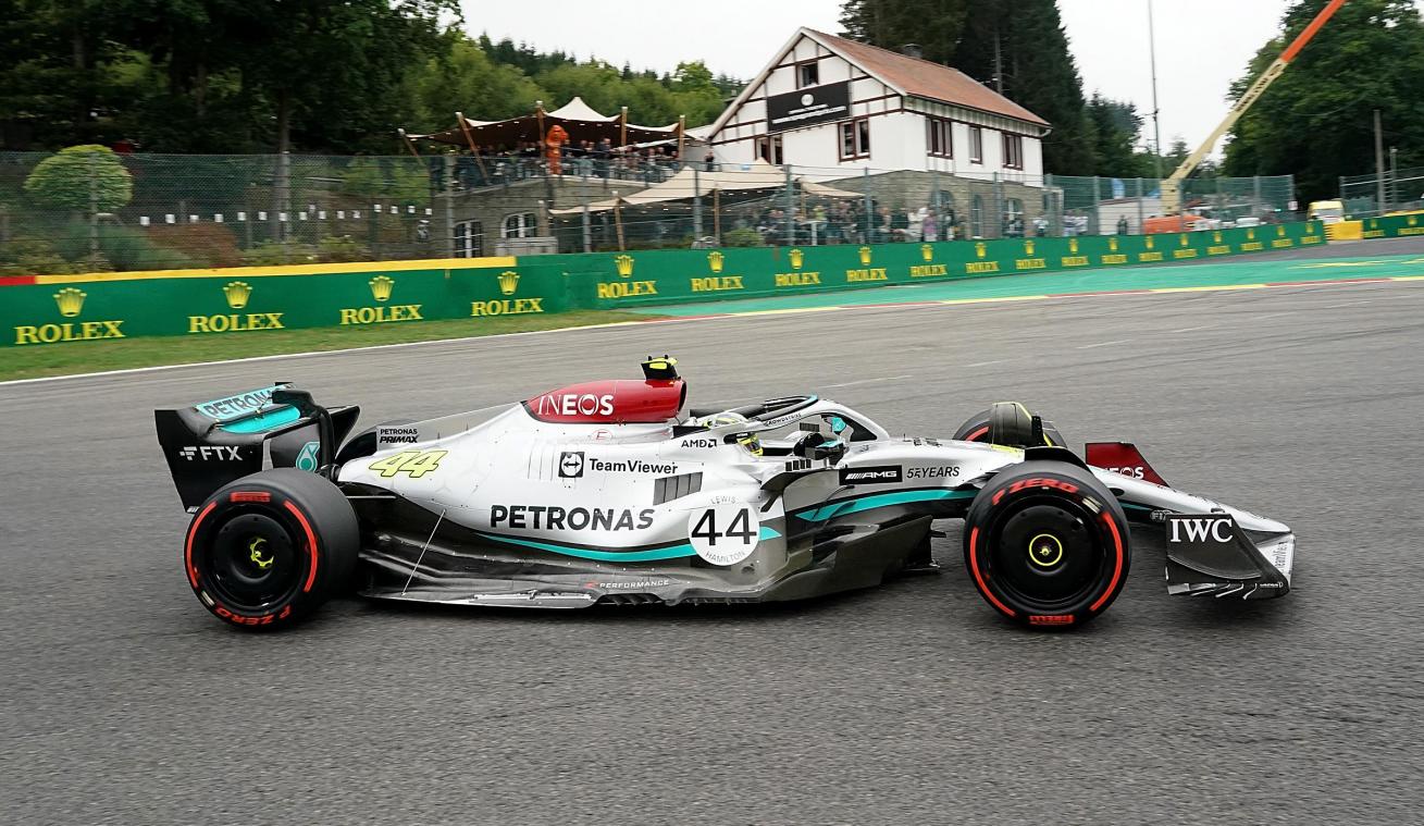 <p>Lewis Hamilton in seinem Mercedes beim Großen Preis von Belgien im vergangenen Jahr.</p>