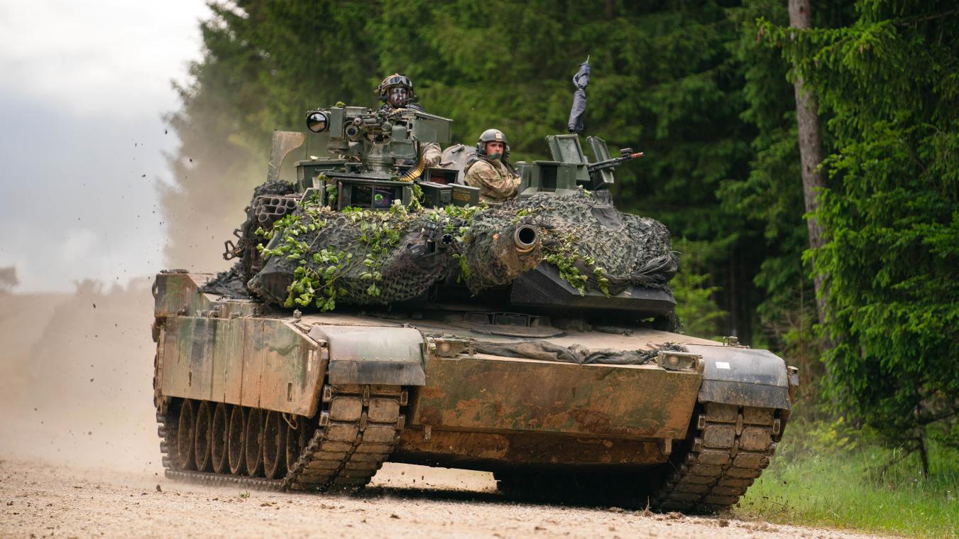 <p>Ein Panzer des Typs M1 Abrams der US Army während einer multinationalen Übung</p>