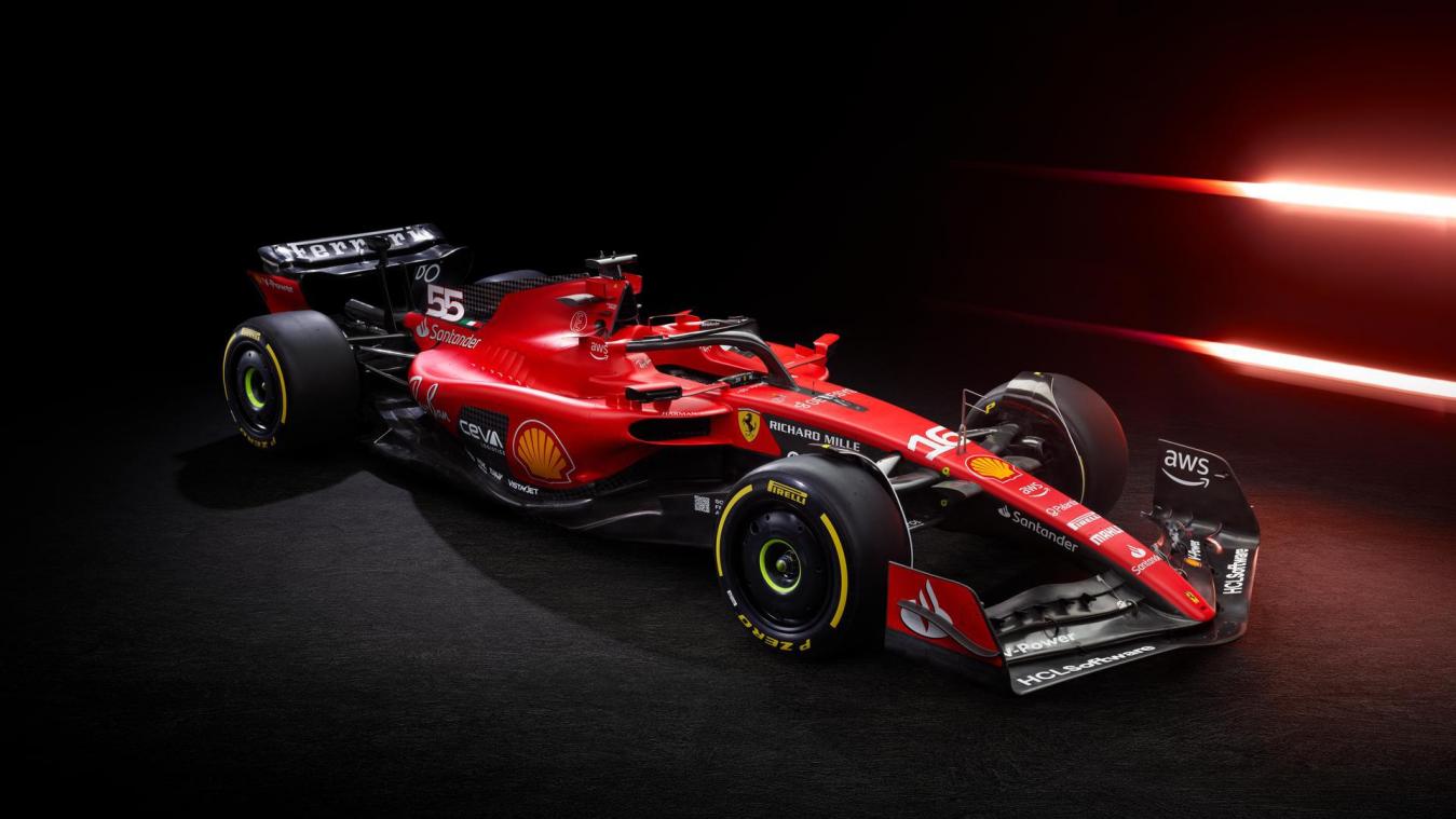 <p>Ein von Ferrari zur Verfügung gestelltes Handout-Foto des neuen Scuderia Ferrari SF-23</p>