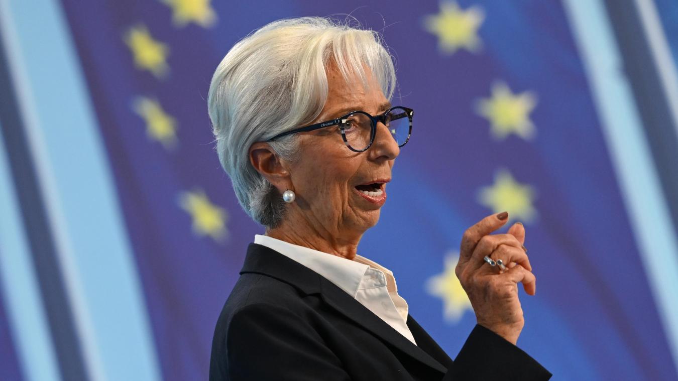 <p>Christine Lagarde, Präsidentin der Europäischen Zentralbank (EZB), bei einer Pressekonferenz in der EZB-Zentrale.</p>