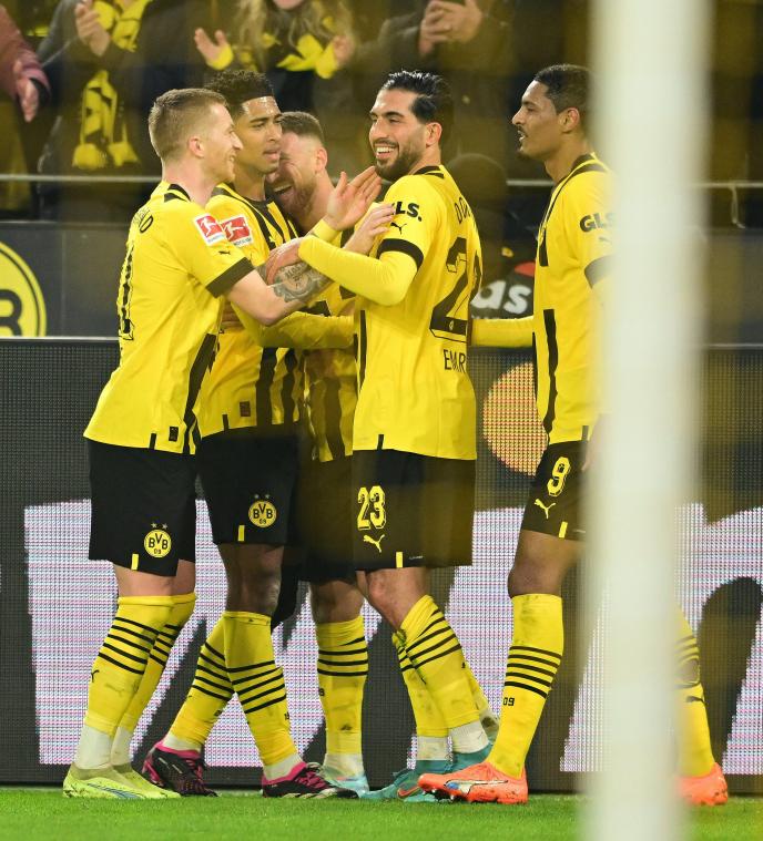 <p>Dortmund bejubelt den nächsten Sieg.</p>