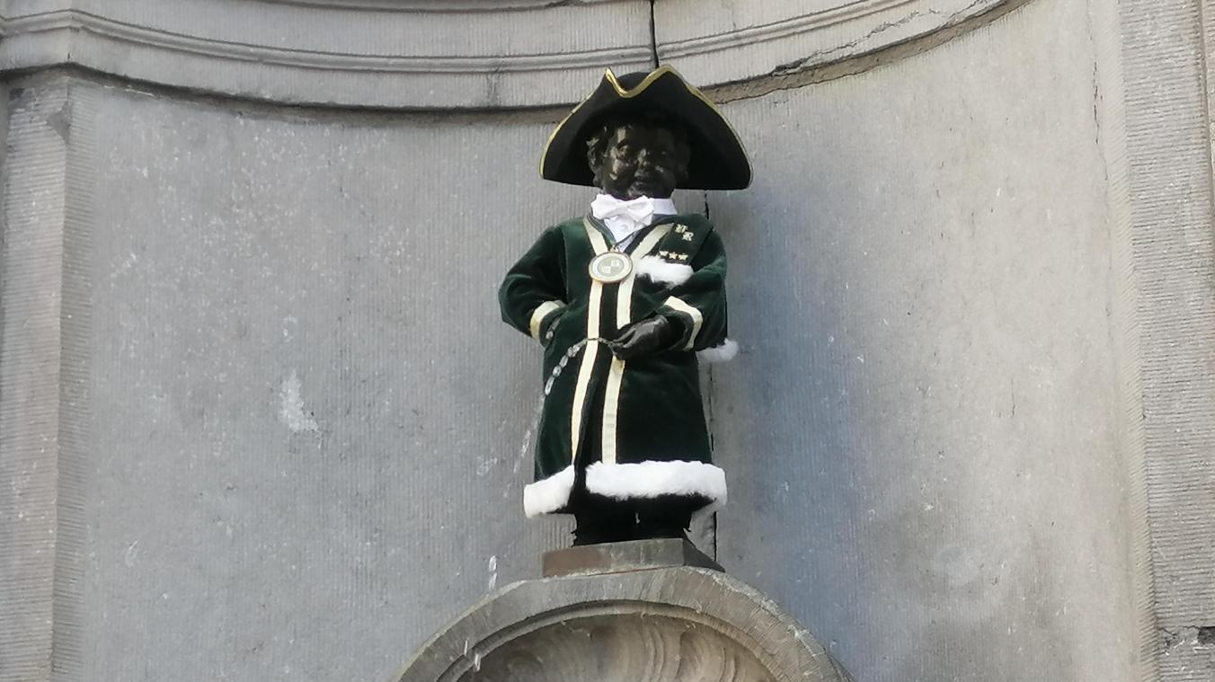 <p>So präsentierte sich das Mannekin Pis am Mittwoch.</p>
