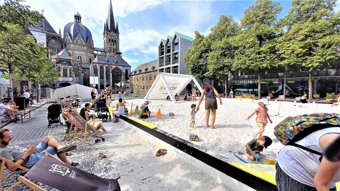 <p>Der „archimedische Sandkasten“ bietet Ferienspaß in Aachen</p>
