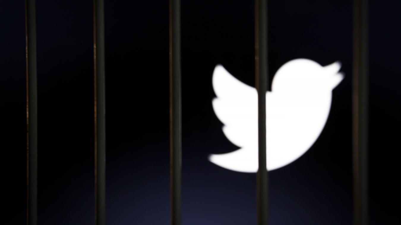 <p>Auf dieser Illustration ist das Logo von Twitter auf einem Bildschirm hinter Gittern zu sehen.</p>