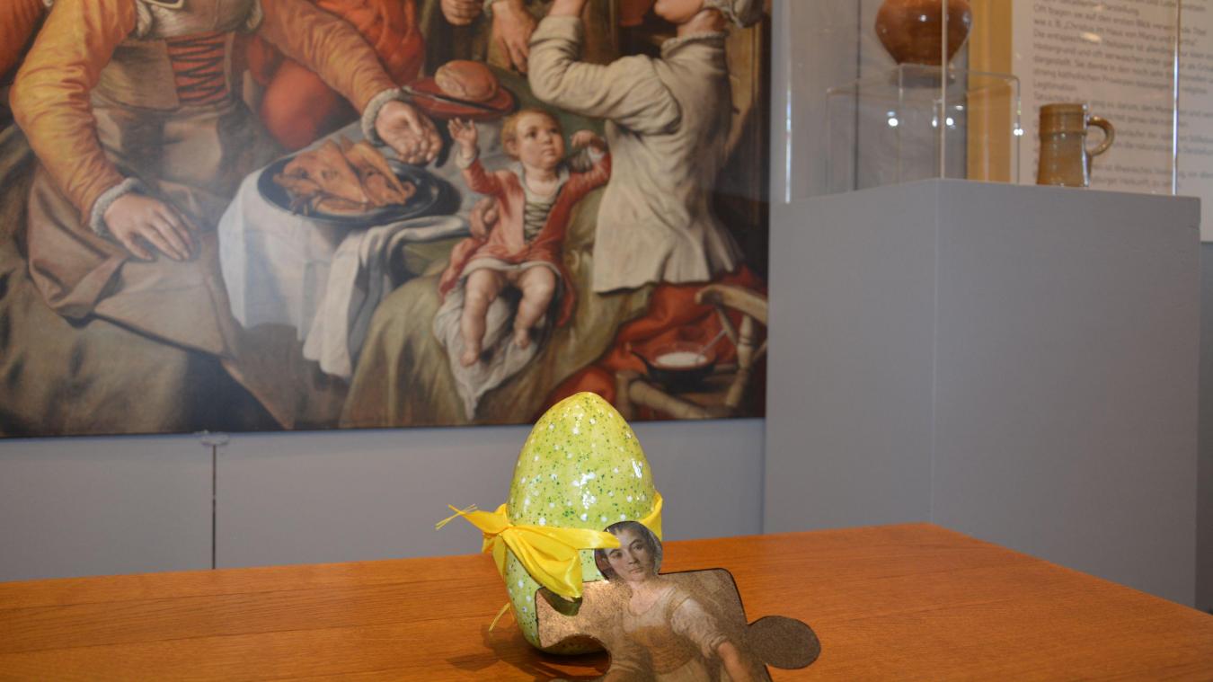 <p>Im Töpfereimuseum Raeren können Kinder während der Osterferien an einer Ostereiersuche teilnehmen, während die Erwachsenen noch bis zum 1. Mai die Sonderausstellung „Die Tupperware von Bruegel, Aertsen &amp; Co.“ erkunden können.</p>