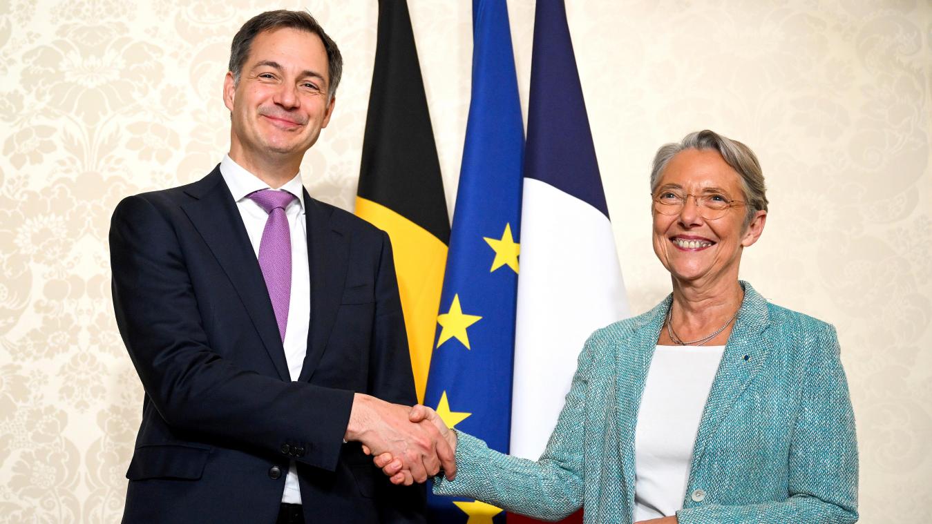 <p>Frankreichs Premierministerin Elisabeth Borne empfängt Regierungschef Alexander De Croo in Paris.</p>