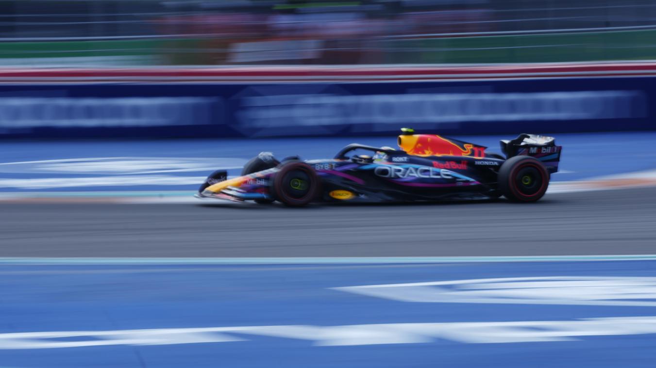 <p>Red-Bull-Pilot Sergio Perez aus Mexiko während des Qualifyings.</p>