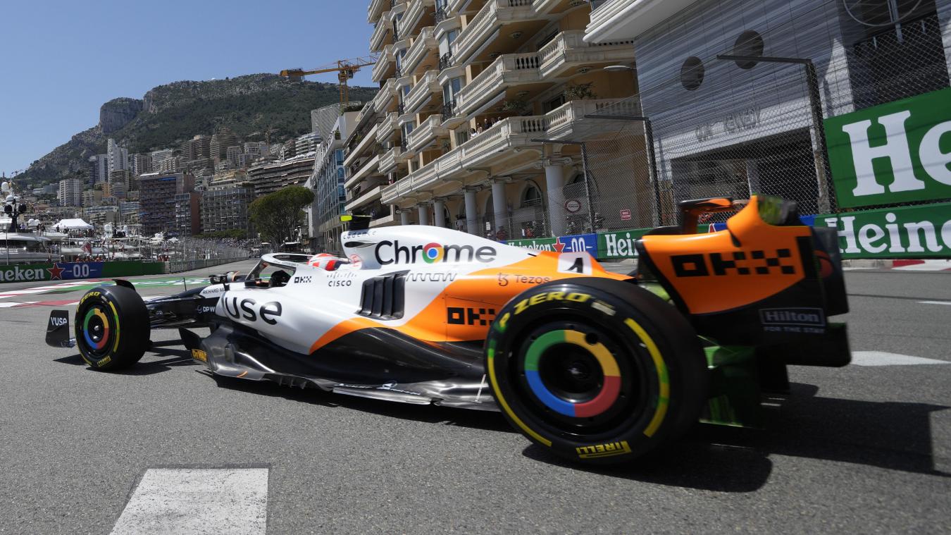 <p>Lando Norris aus Großbritannien von Team McLaren steuert sein Fahrzeug zur Rennstrecke. Der Große Preis von Monaco wird am Sonntag ausgetragen.</p>
