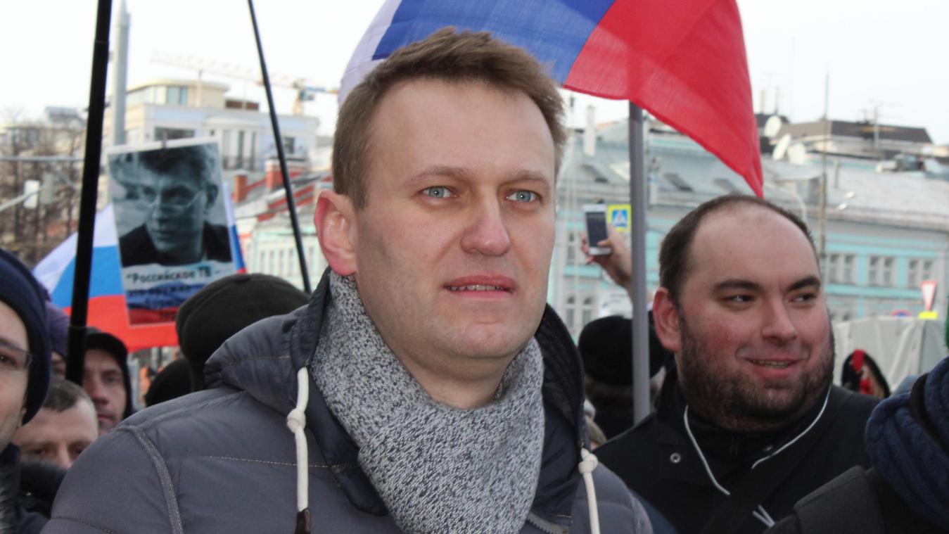 <p>Alexej Nawalny während einer Demonstration in Moskau 2017.</p>
