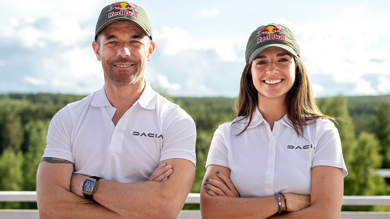 <p>Sébastien Loeb und Cristina Guitiérrez starten 2025 mit Dacia bei der Dakar-Rallye.</p>