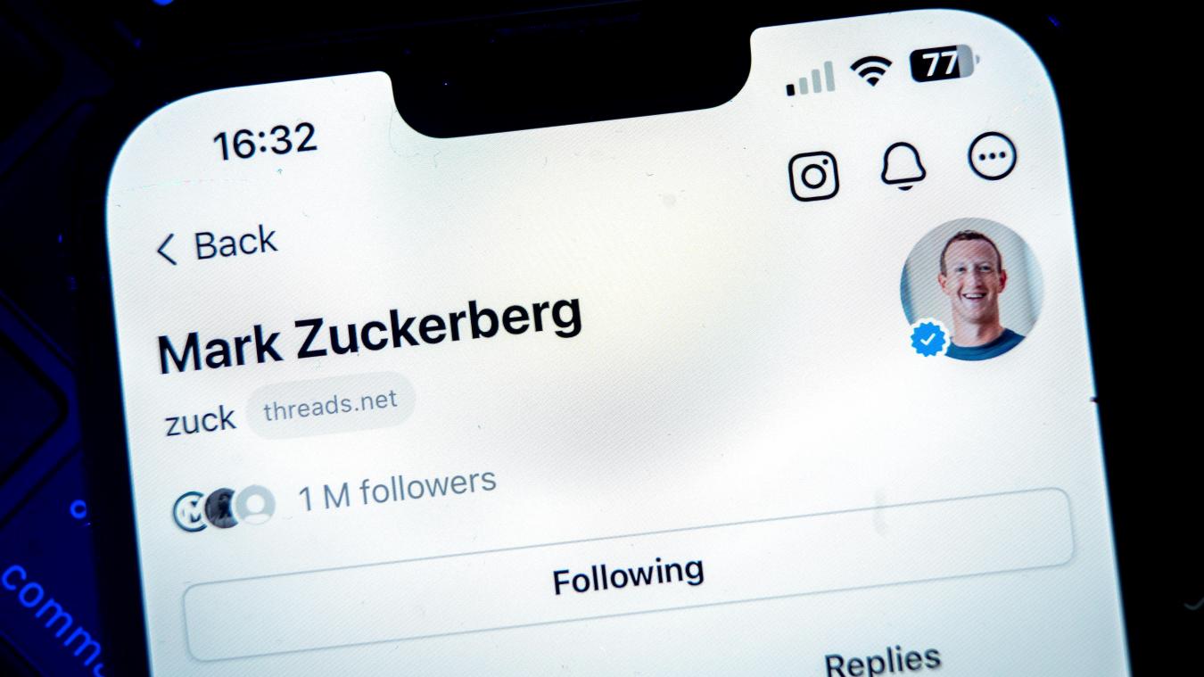 <p>Mark Zuckerbergs Nachrichten sind hier auf der Instagram-Thread-App zu sehen.</p>