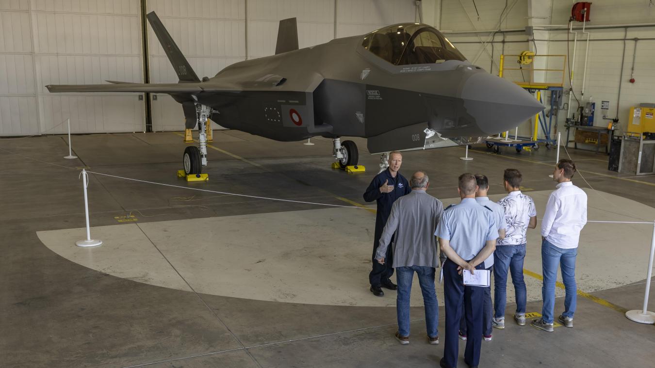 <p>Ein Pressebesuch einer belgischen Delegation bei der Produktion des Kampfjets F35-A im Werk von Lockheed Martin in Fort Worth, Texas.</p>