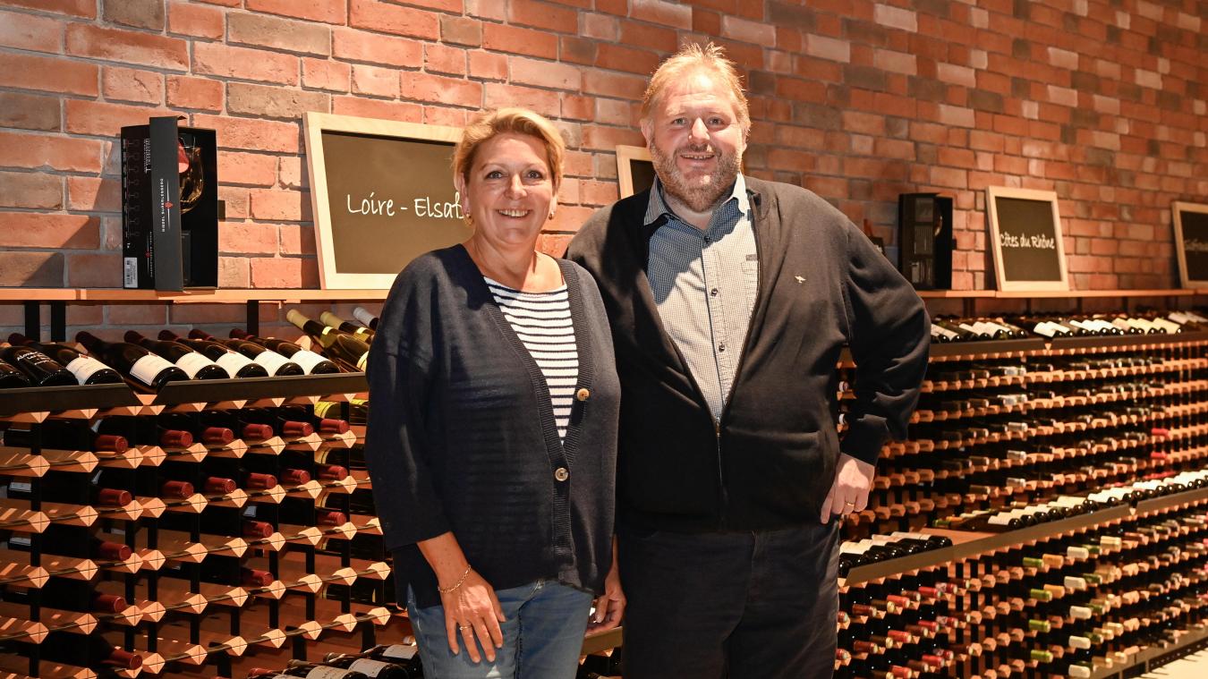 <p>Angela und Frédéric Noël öffnen nun zwei Mal pro Woche den Weinkeller im Zentrum von Eynatten.</p>