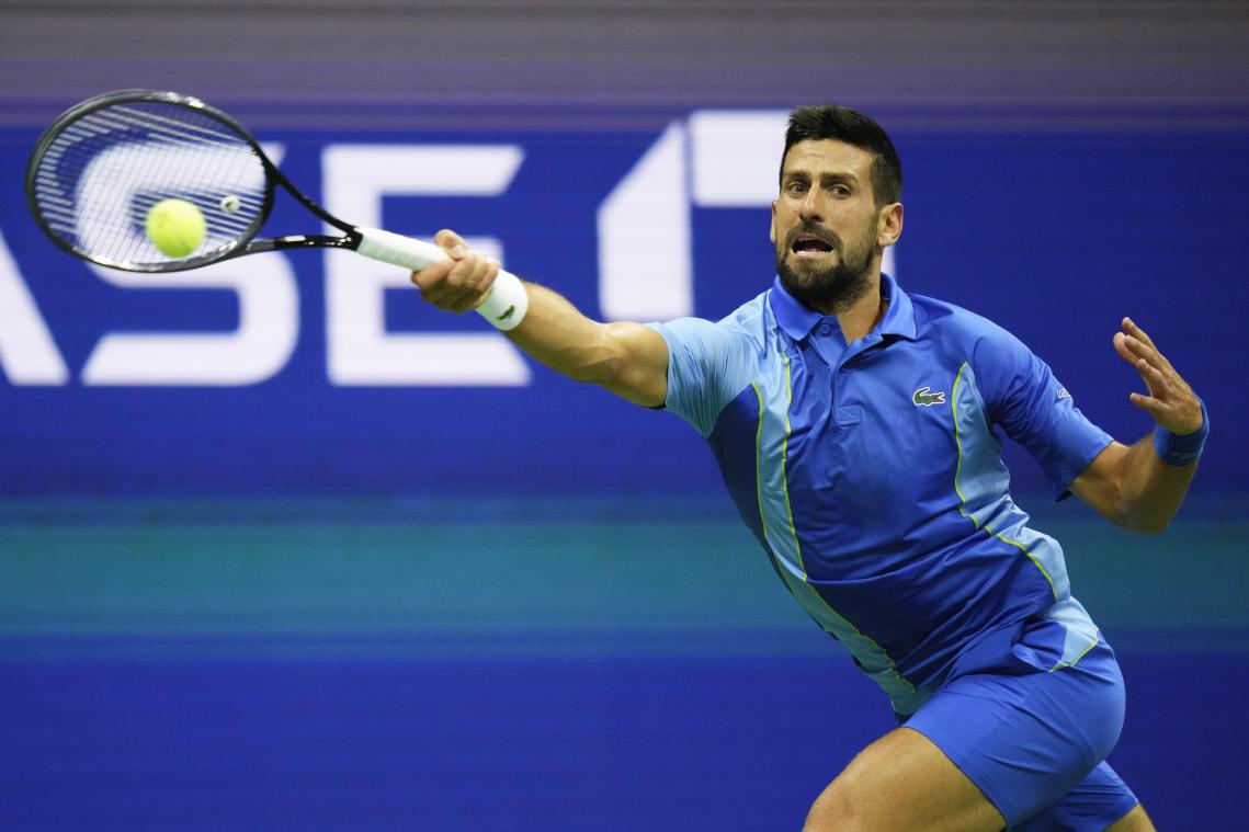 <p>Novak Djokovic in Aktion</p>