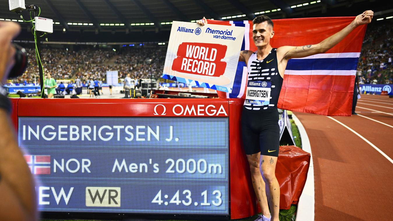 <p>Weltrekordler: Jakob Ingebrigtsen triumphiert in Brüssel.</p>