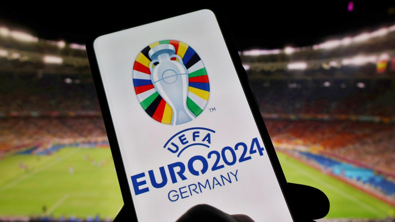 <p>Das Logo der UEFA Euro 2024 ist auf einem Smartphone zu sehen.</p>