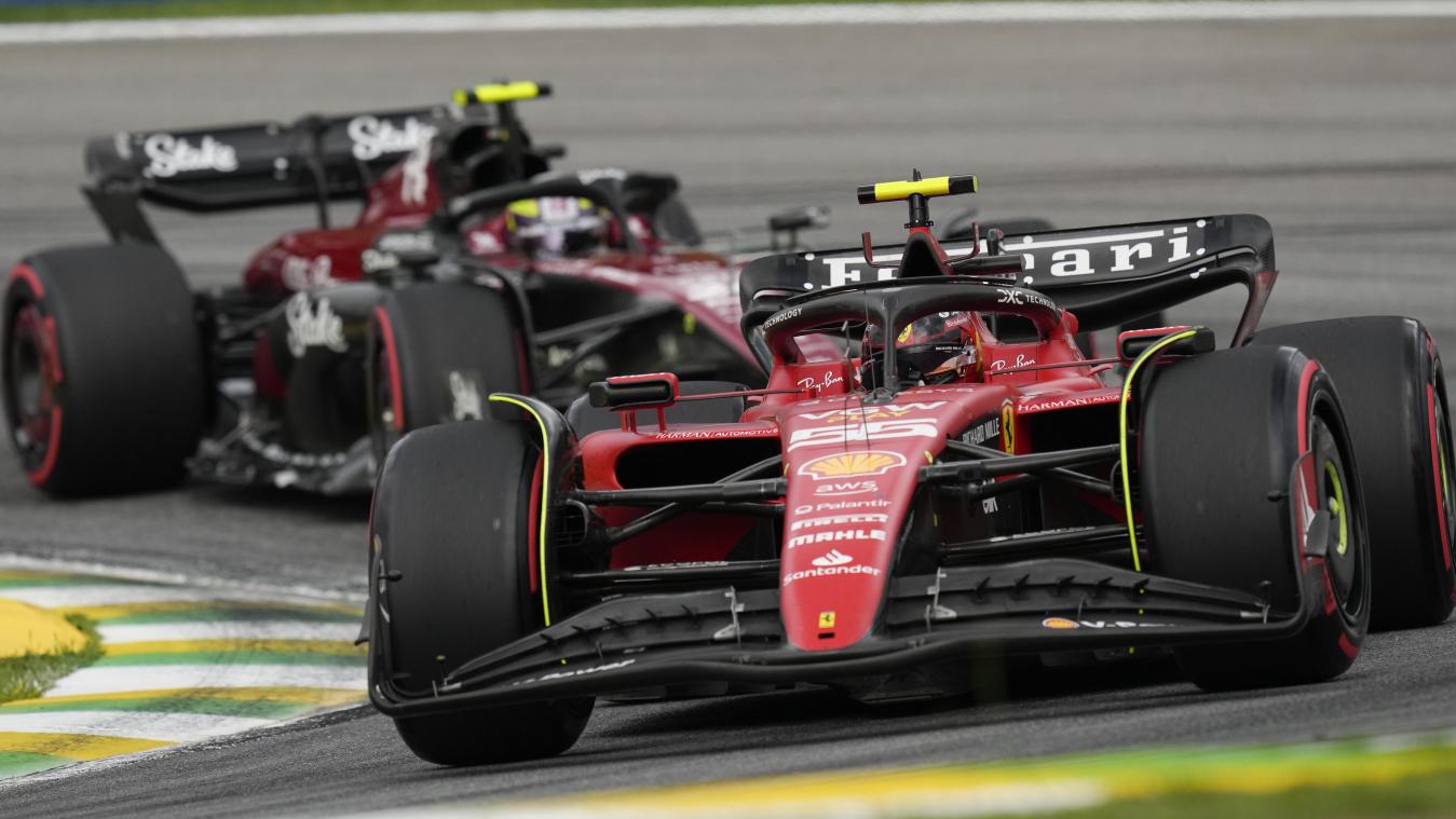 <p>Beim Qualifying: Carlos Sainz aus Spanien vom Team Ferrari in Aktion.</p>