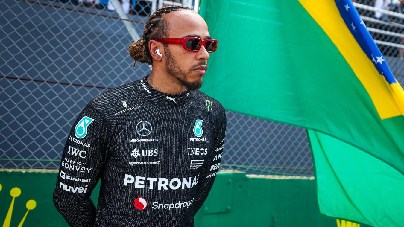 <p>Mercedes-Fahrer Lewis Hamilton hatte auch beim Großen Preis von Brasilien wenig Grund zum Lachen.</p>
