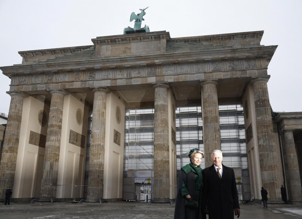 <p>Am ersten Tag des offiziellen Staatsbesuchs in Deutschland weilten König Philippe und Königin Mathilde auch am Brandenburger Tor.</p>