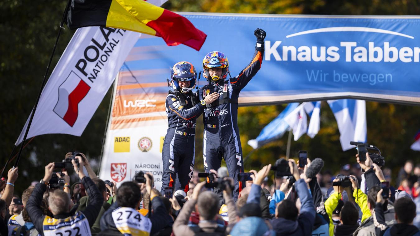 <p>Zwei Siege holten Thierry Neuville und Martijn Wydaeghe in dieser Saison, so wie hier bei der Rallye Zentraleuropa (CER).</p>