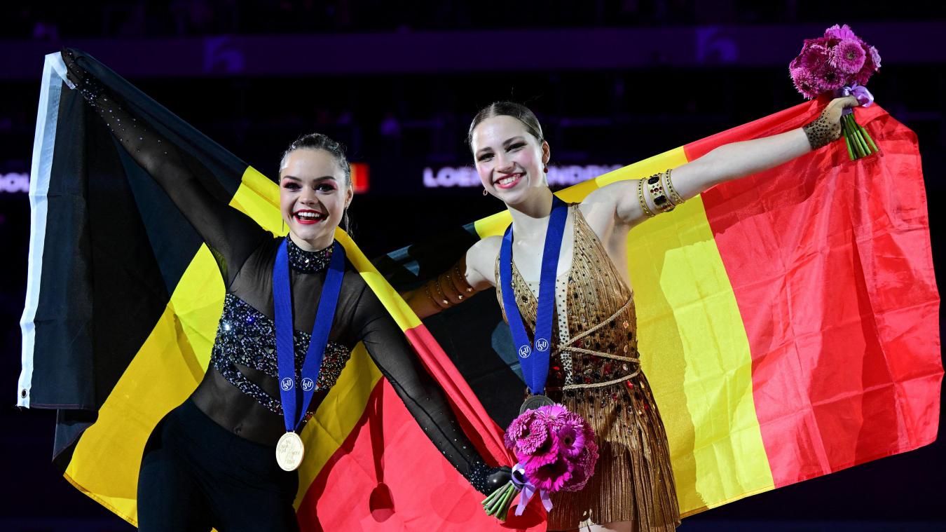 <p>Frauenpower: Loena Hendrickx (links) und Nina Pinzarrone räumten in Kaunas mit Gold und Bronze richtig ab.</p>