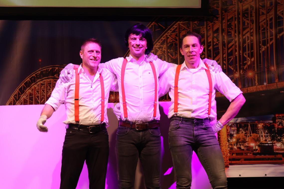 <p>Die 3 Flummis (Marc Gils, Guido Schlabertz und Dany Heindrichs) überraschten mit einer Pantomime-Nummer.</p>