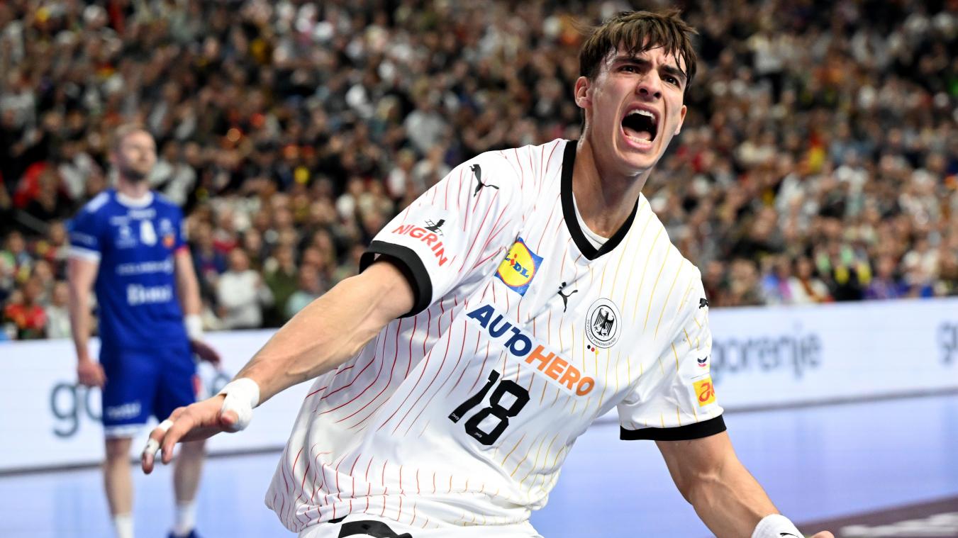 <p>Julian Köster erzielte fünf Sekunden vor Spielende das entscheidende 26:24 für die deutschen Handballer.</p>