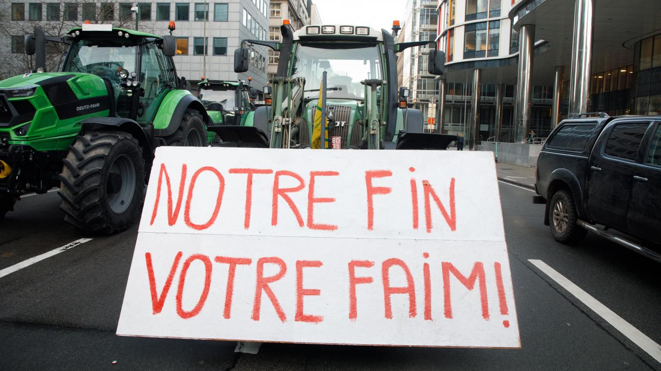 <p>Bauernprotest vergangenen Donnerstag in Brüssel</p>