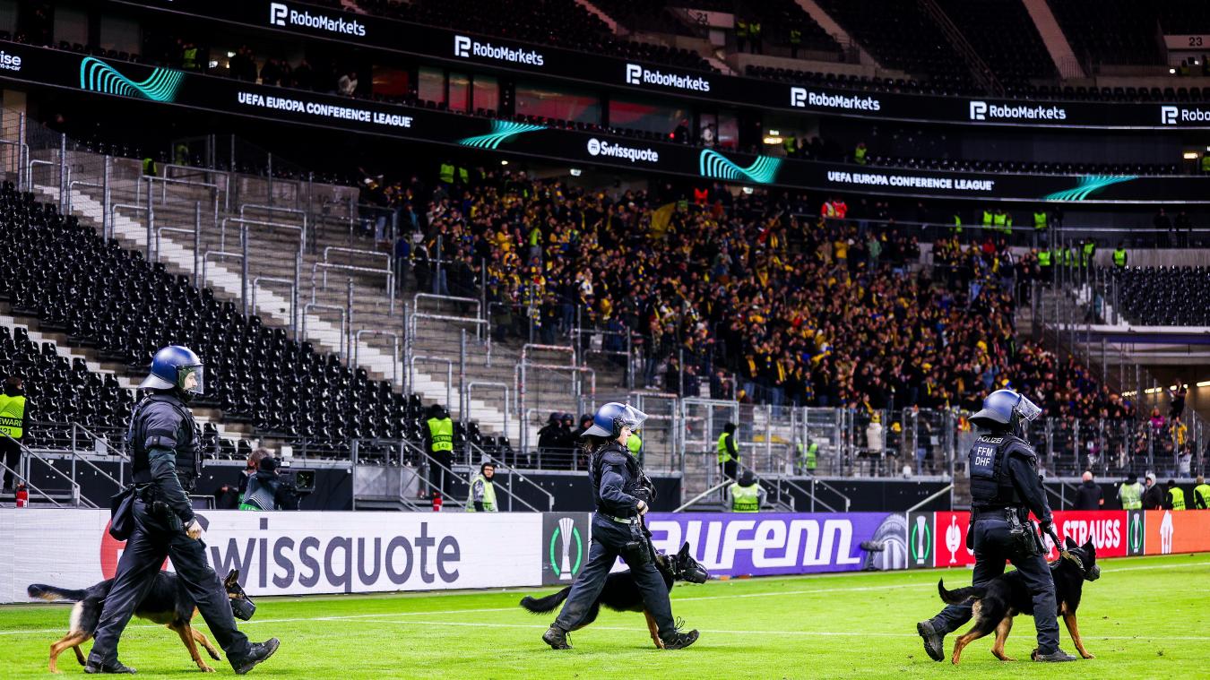 <p>Nach Aus gegen Union: Frankfurt-Fans wollten Gästeblock stürmen</p>
