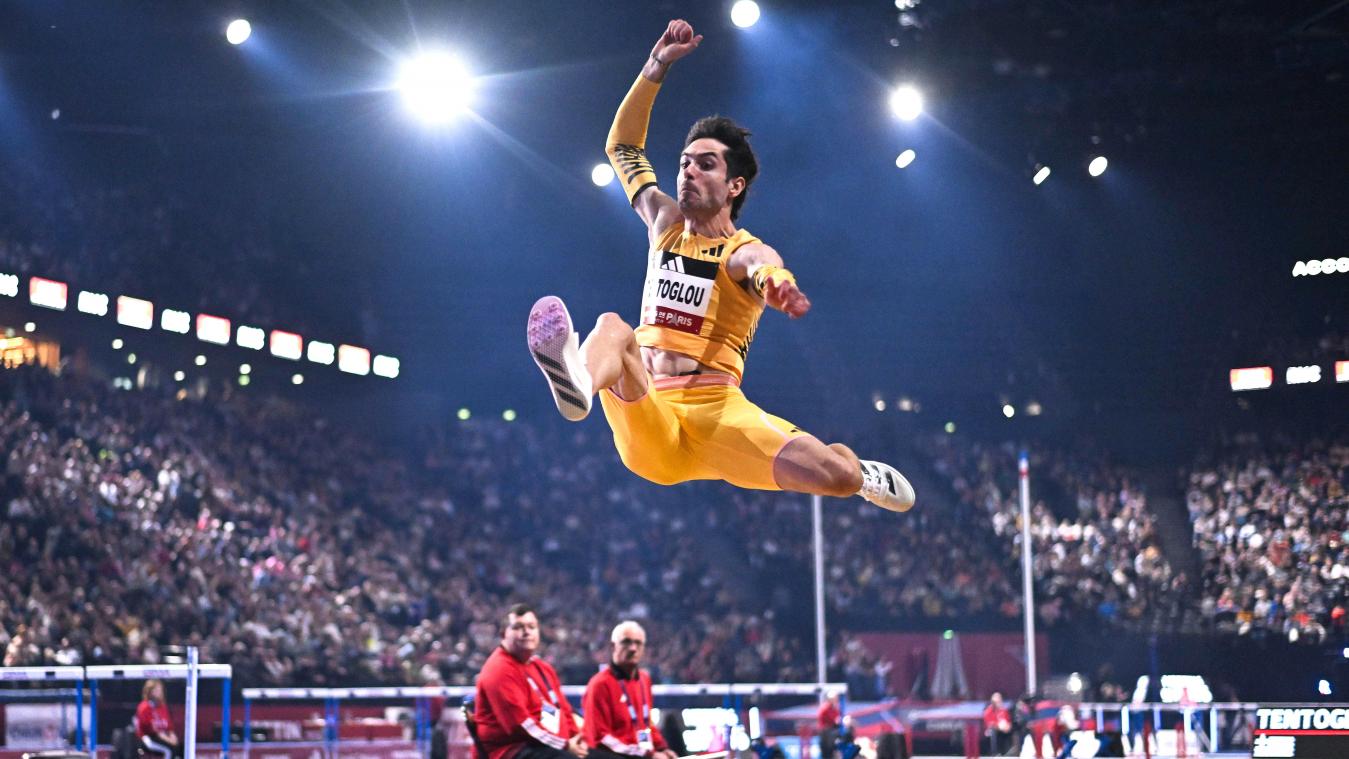 <p>Geschwindigkeit und Präzision: Weitsprung-Olympiasieger Miltiadis Tentoglou aus Griechenland.</p>