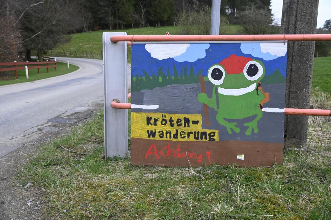 <p>Zwischen Bütgenbach und Wirtzfeld mahnen Schilder zur Vorsicht. Foto: Arno Colaris</p>