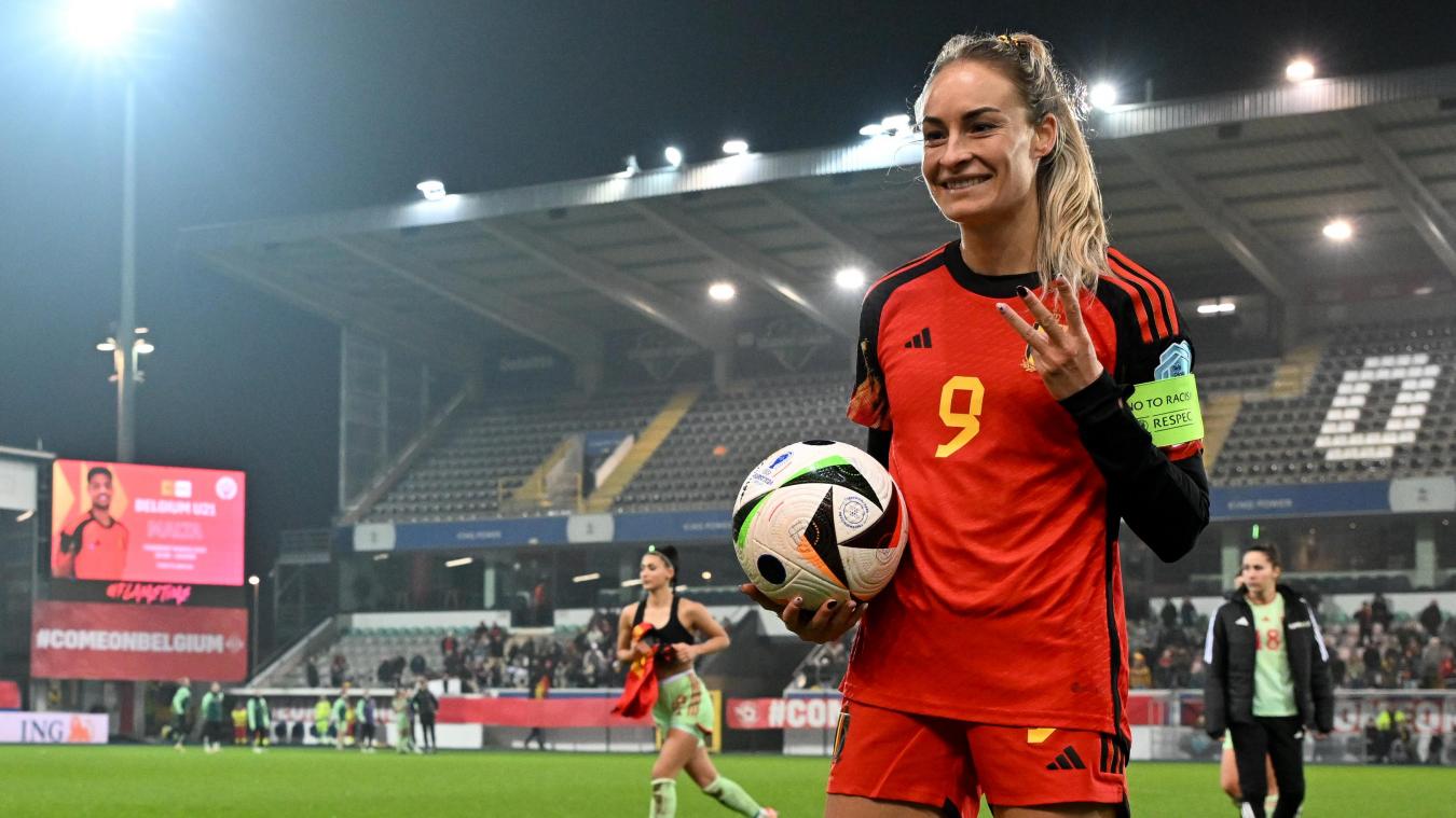 <p>Tessa Wullaert, hier im Dress des belgischen Fußballnationalteams der Frauen, der Red Flames.</p>