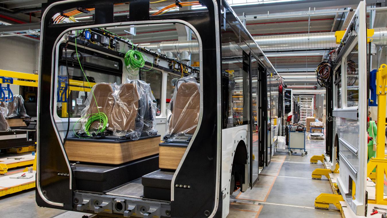 <p>In einer neuen Fabrik in Roeselare stellt VDL Elektrobusse her.</p>