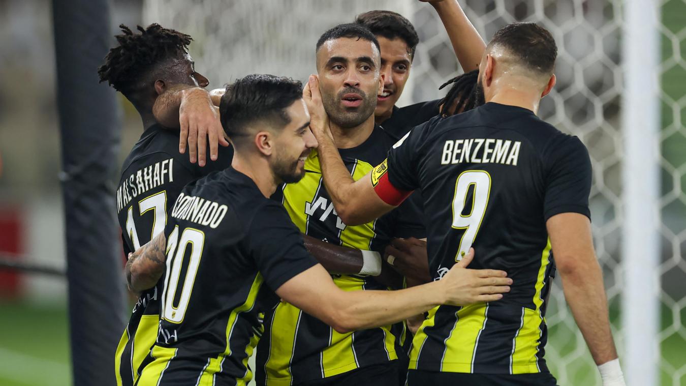 <p>Abderrazak Hamdallah spielt bei Al-Hilal an der Seite von Karim Benzema und Neymar.</p>