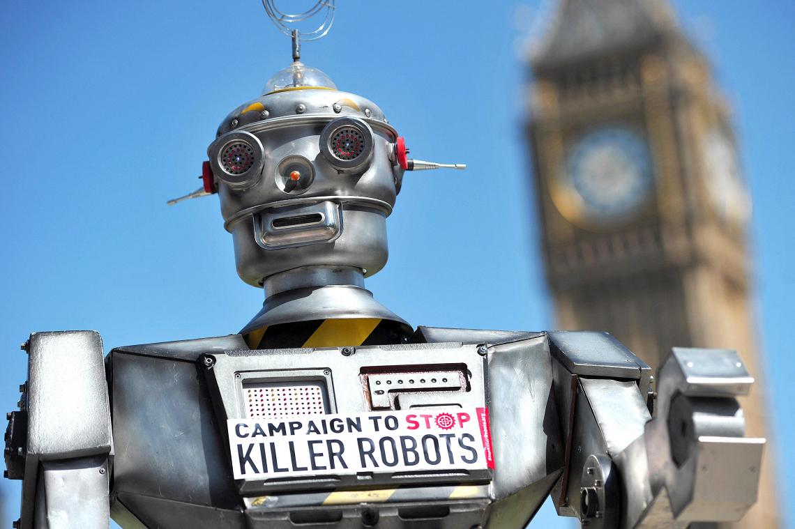 <p>Bereits seit Jahren gibt es Aktionen, die ein Verbot für den Einsatz von „Killerroboter“ fordern.</p>