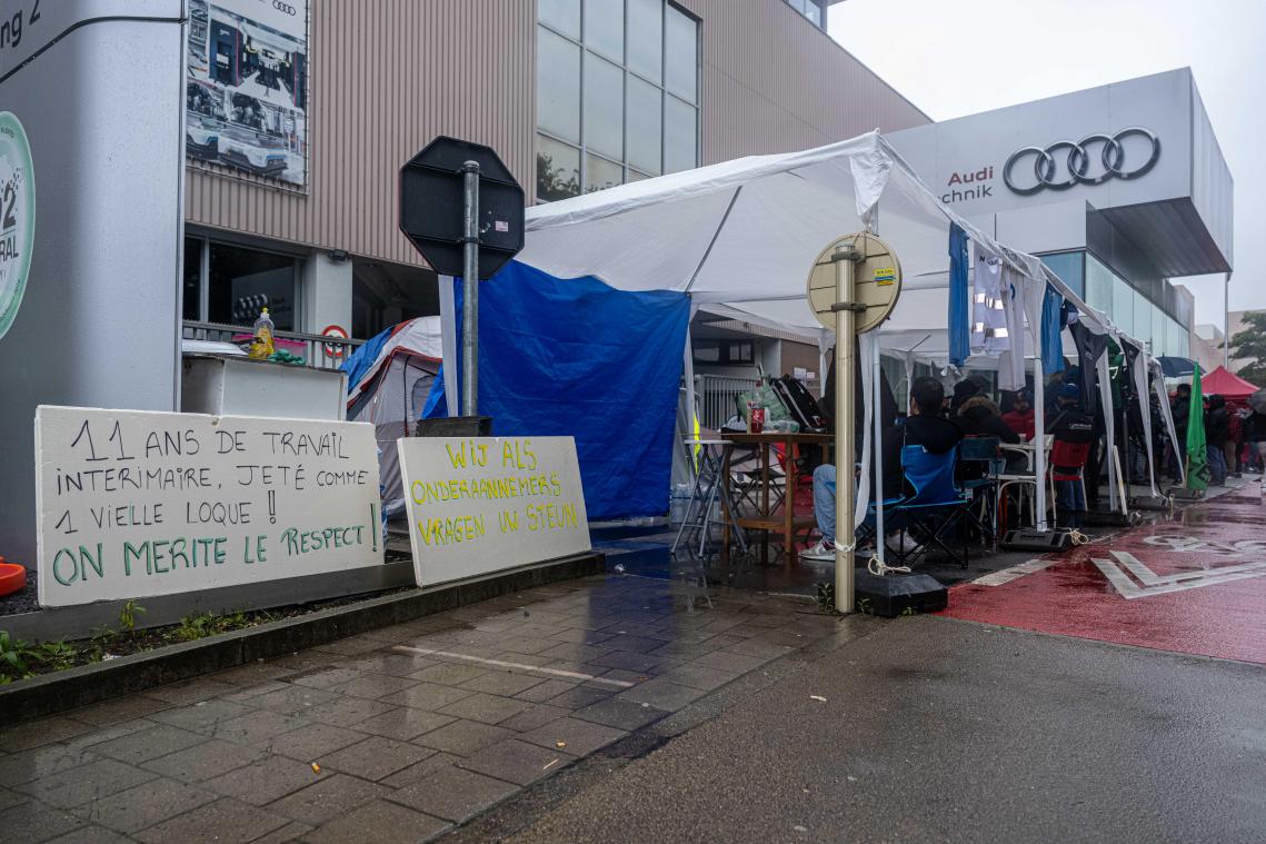 <p>Das Audi-Werk in Forest (Brüssel) wird seit Tagen blockiert.</p>
