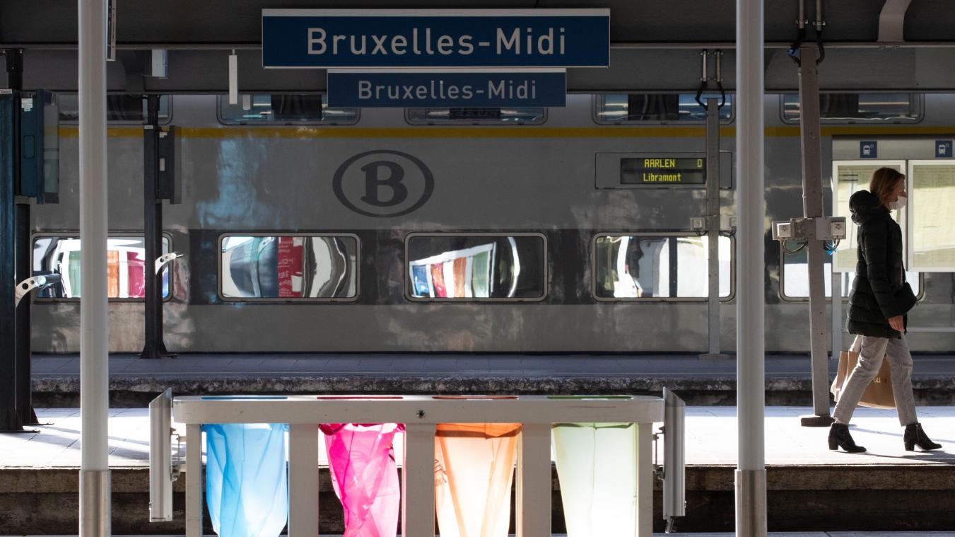 <p>Ein Blick auf den Brüsseler Südbahnhof</p>