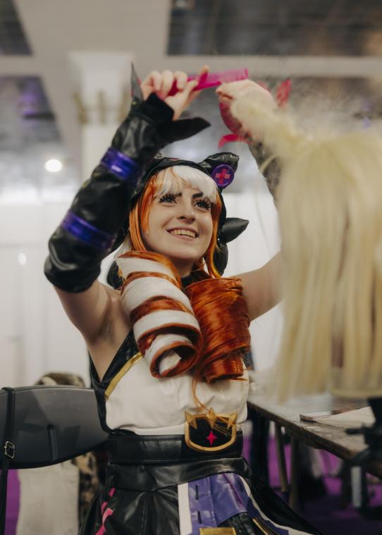 <p>Auffallende Erscheinung: Cosplayer</p>