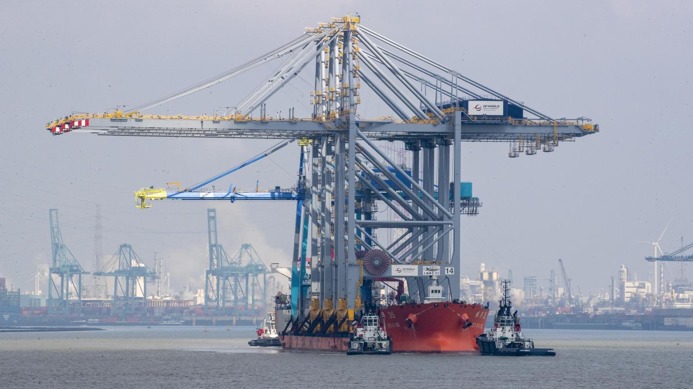 <p>Ein Blick auf den Hafen von Antwerpen</p>